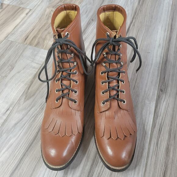 Vintage Brown Justin Ropers Style 500Y, size 6D - Picture 2 of 8
